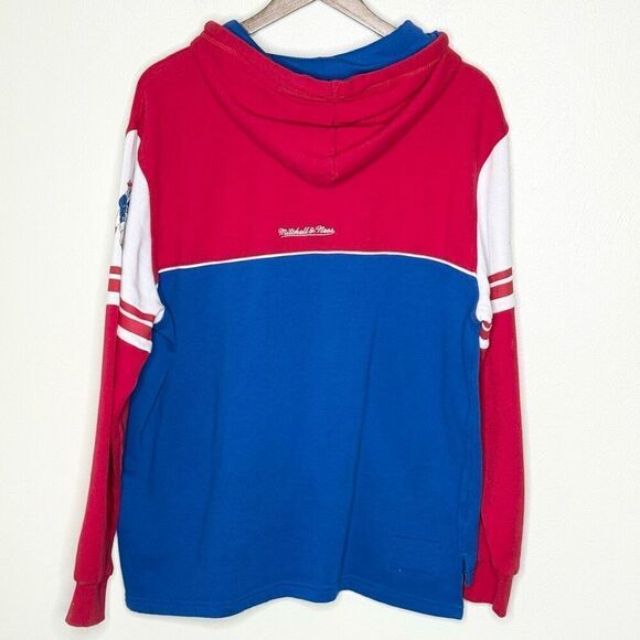 Mitchell & Ness Embroidered Red Blue Patriots Hoodie - Unisex L - Picture 2 of 15
